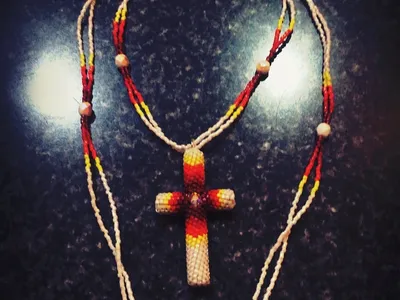 Beaded Cross Necklace