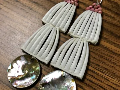 Two Tier Dentalium Shell Earring